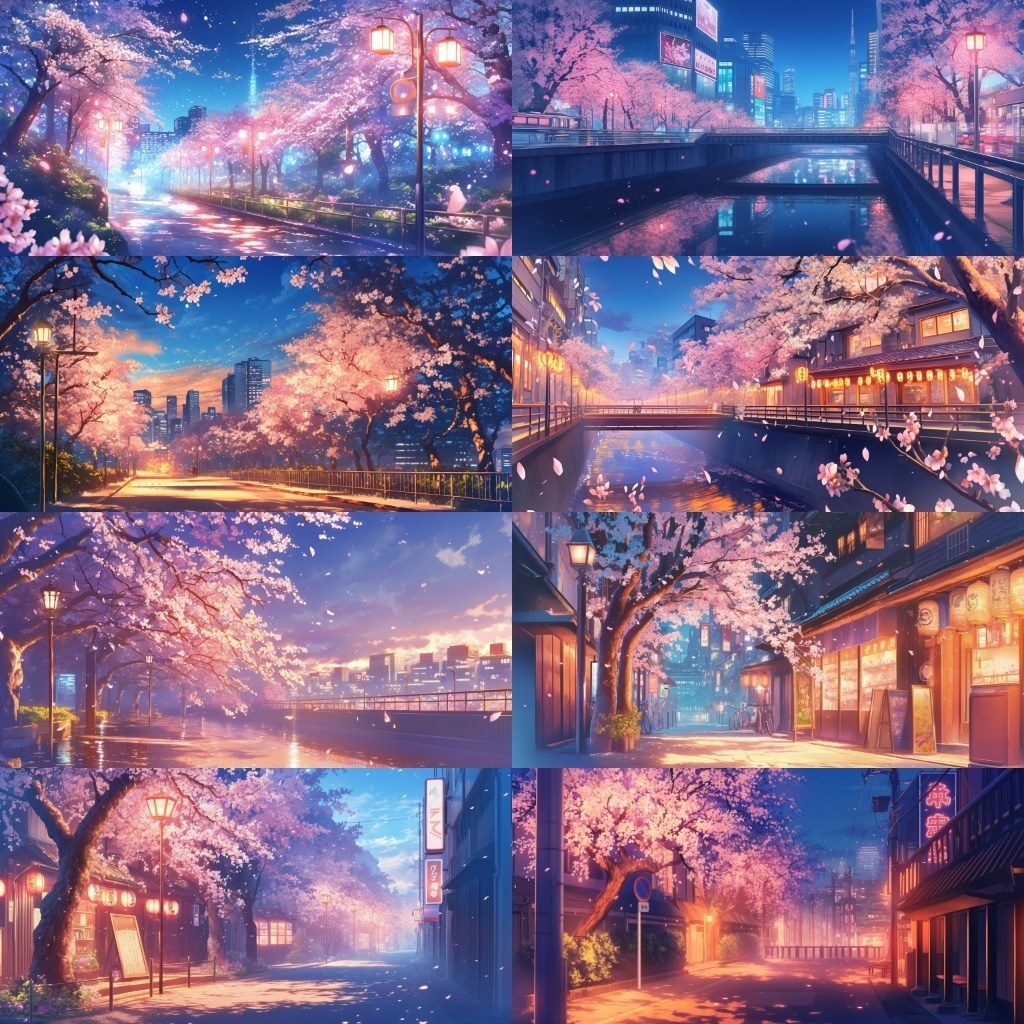 【背景素材】春景色350枚(桜並木,部屋,公園)