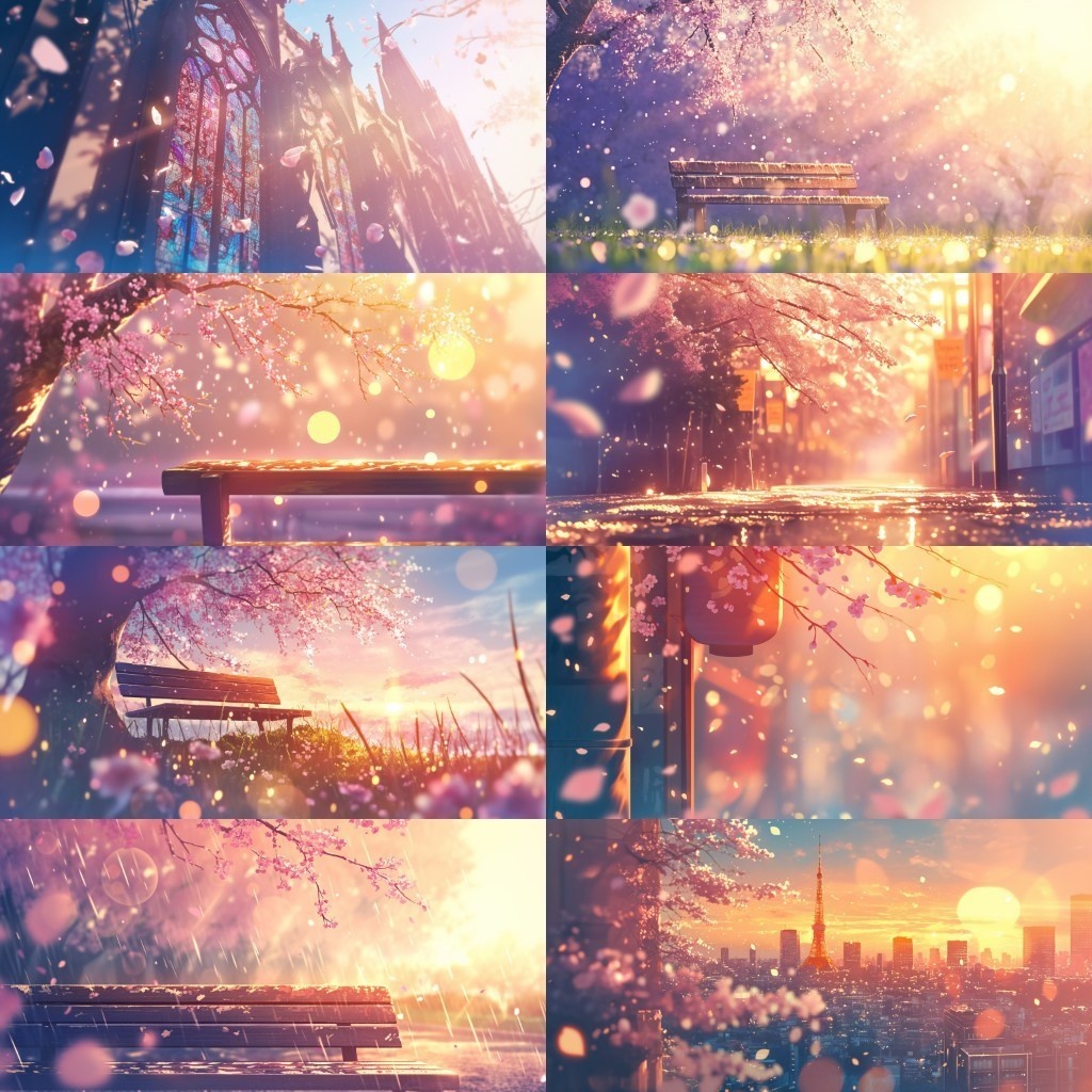 【背景素材】春景色350枚(桜並木,部屋,公園)