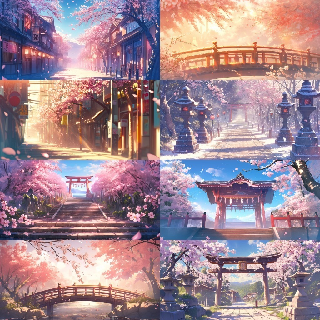 【背景素材】春景色350枚(桜並木,部屋,公園)