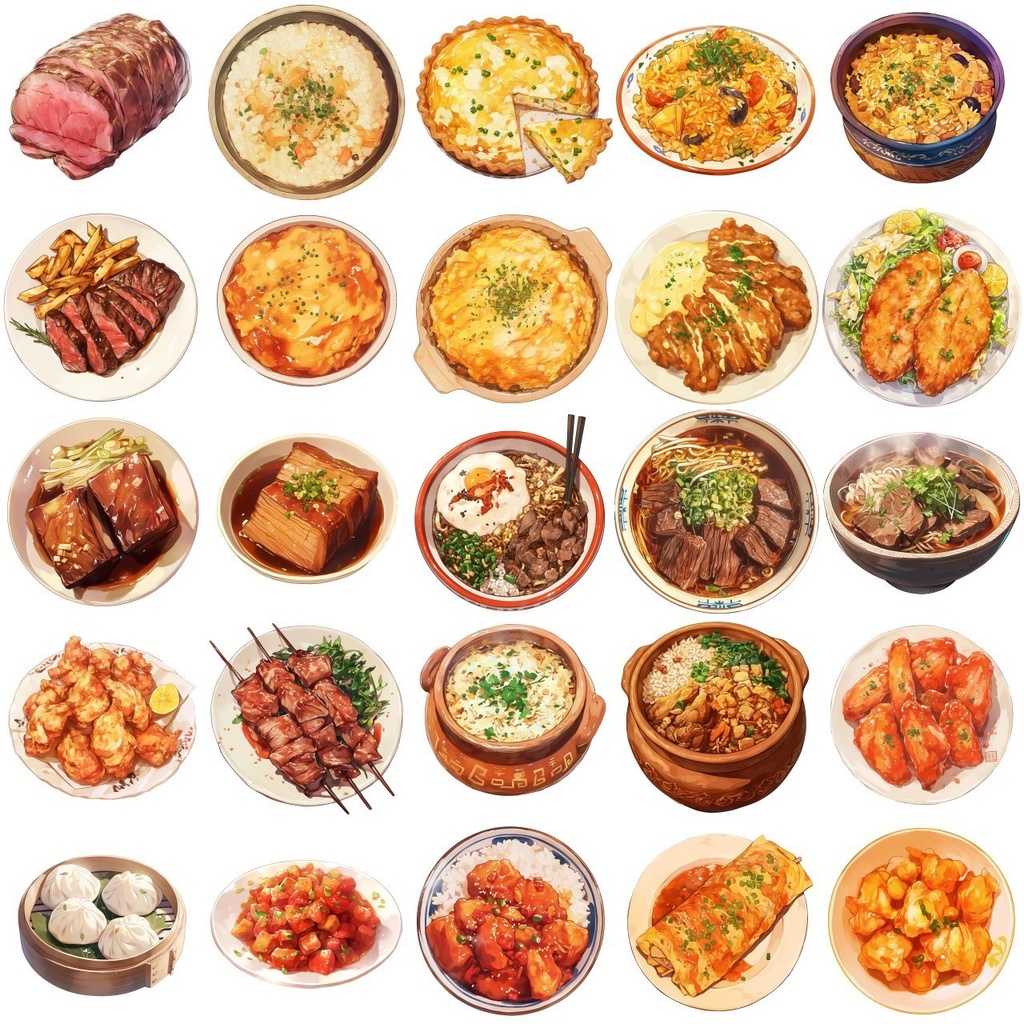 【透過素材】料理220枚(和食,中華,洋食,ファストフード)