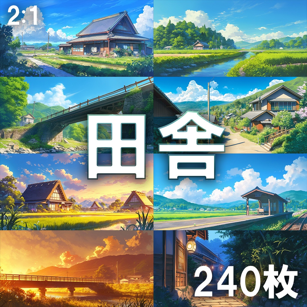 【背景素材】田舎240枚[2:1](村,田んぼ,橋,ダム,部屋,のどかな風景)