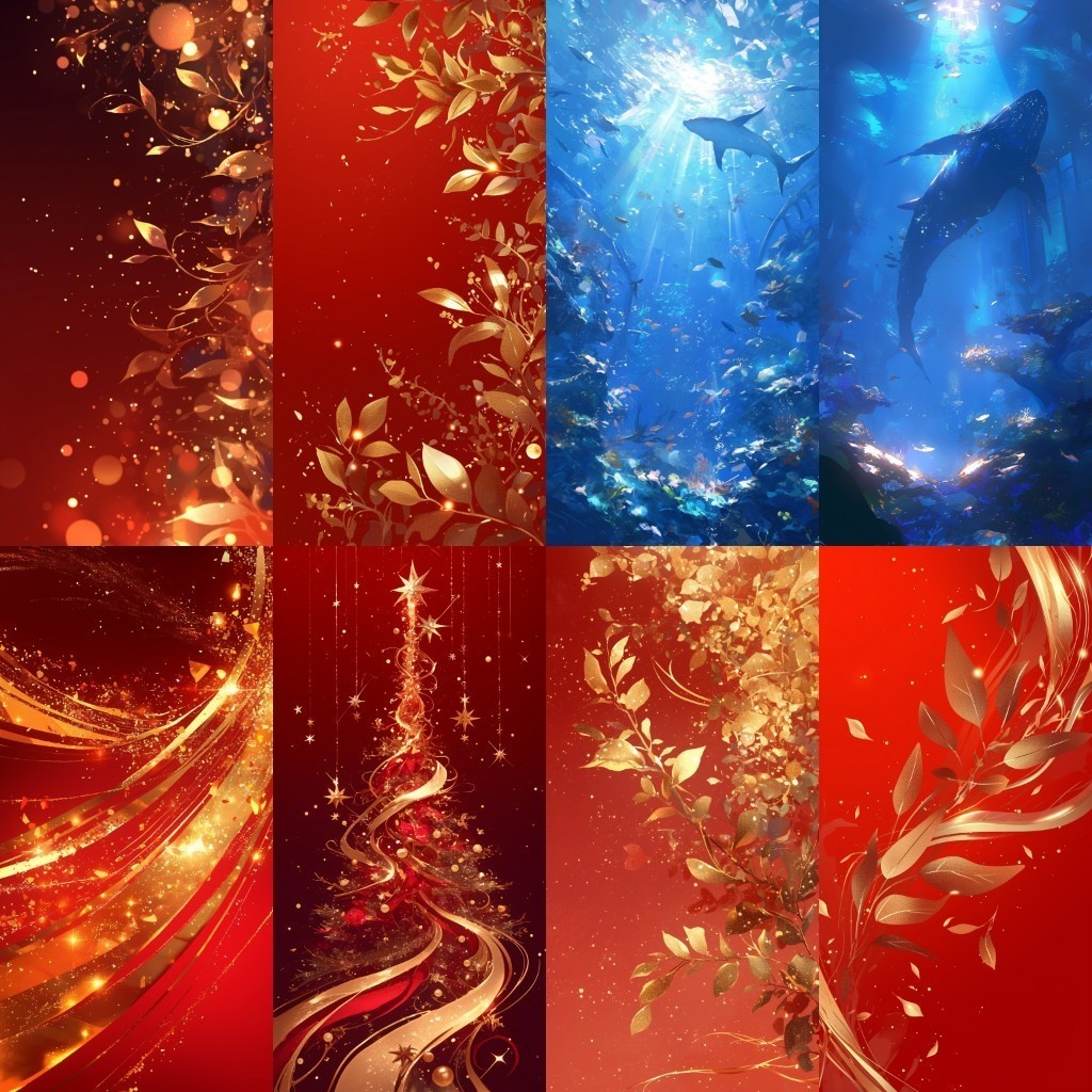 【背景素材】縦型配信背景素材(ステージ,抽象的,水中,CG)