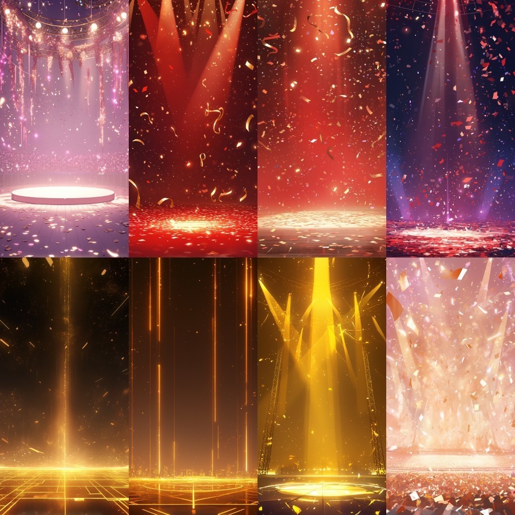 【背景素材】縦型配信背景素材(ステージ,抽象的,水中,CG)