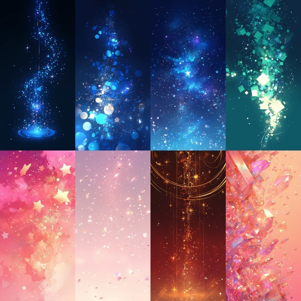 【背景素材】縦型配信背景素材(ステージ,抽象的,水中,CG)