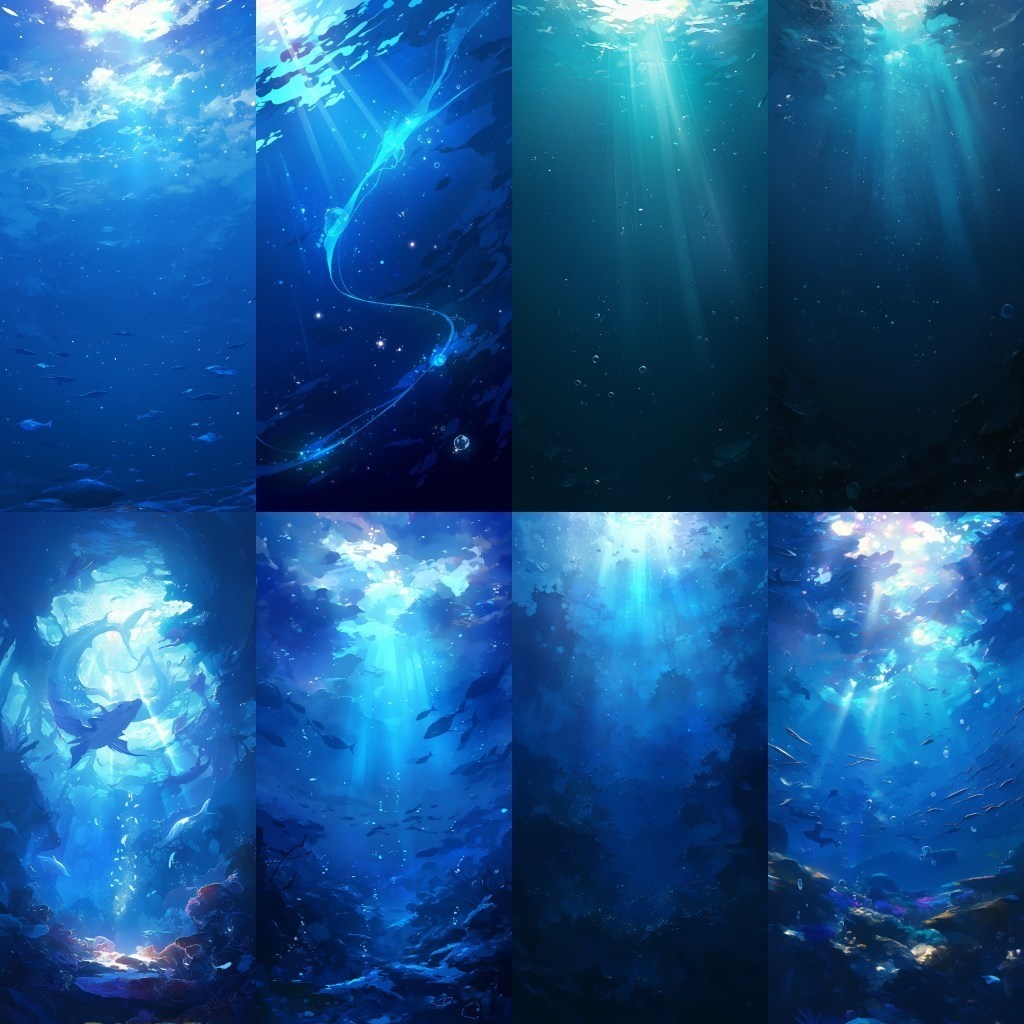 【背景素材】縦型配信背景素材(ステージ,抽象的,水中,CG)