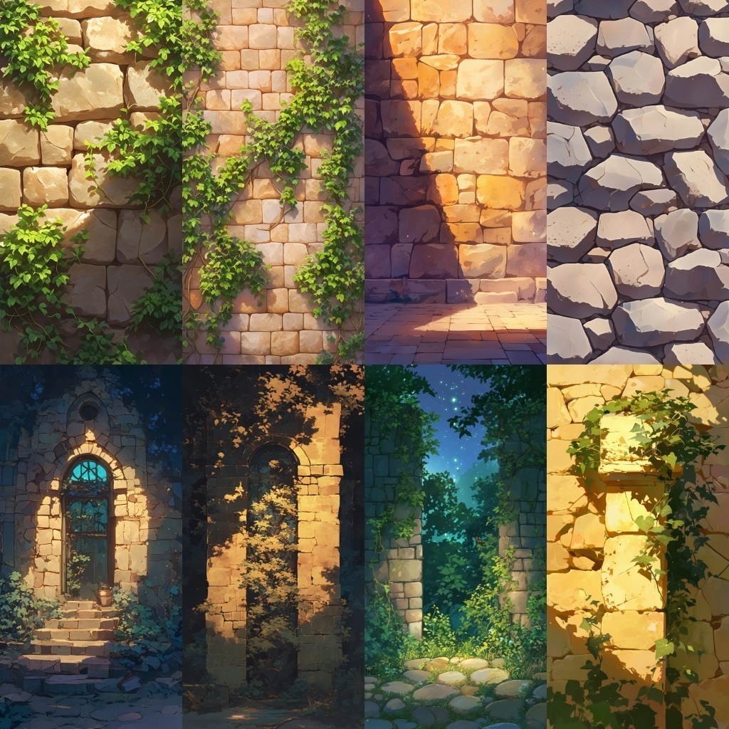 【背景素材】縦型背景集(都会,壁,森,神社,和風)