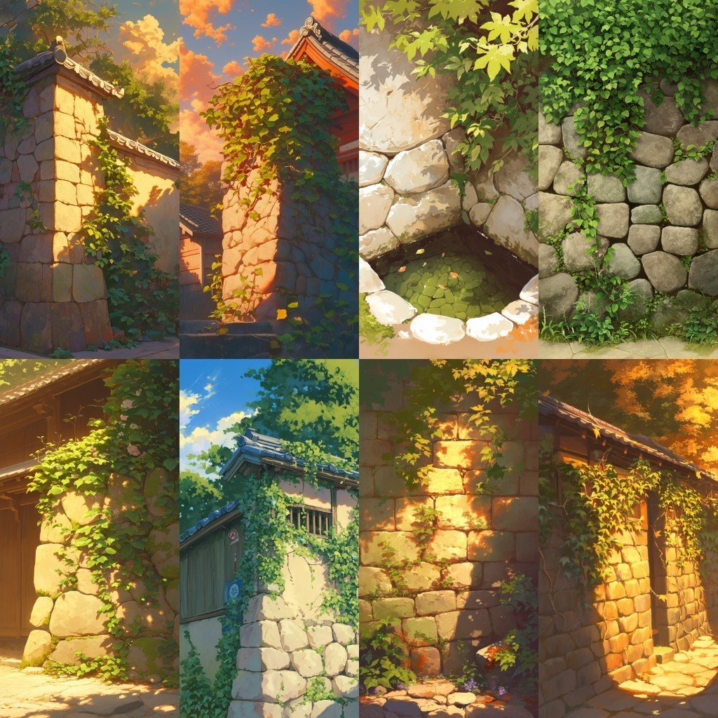 【背景素材】縦型背景集(都会,壁,森,神社,和風)