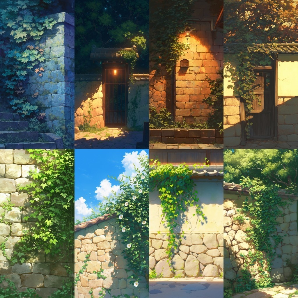 【背景素材】縦型背景集(都会,壁,森,神社,和風)