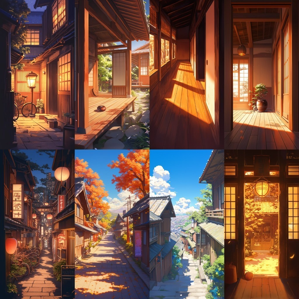 【背景素材】縦型背景集(都会,壁,森,神社,和風)