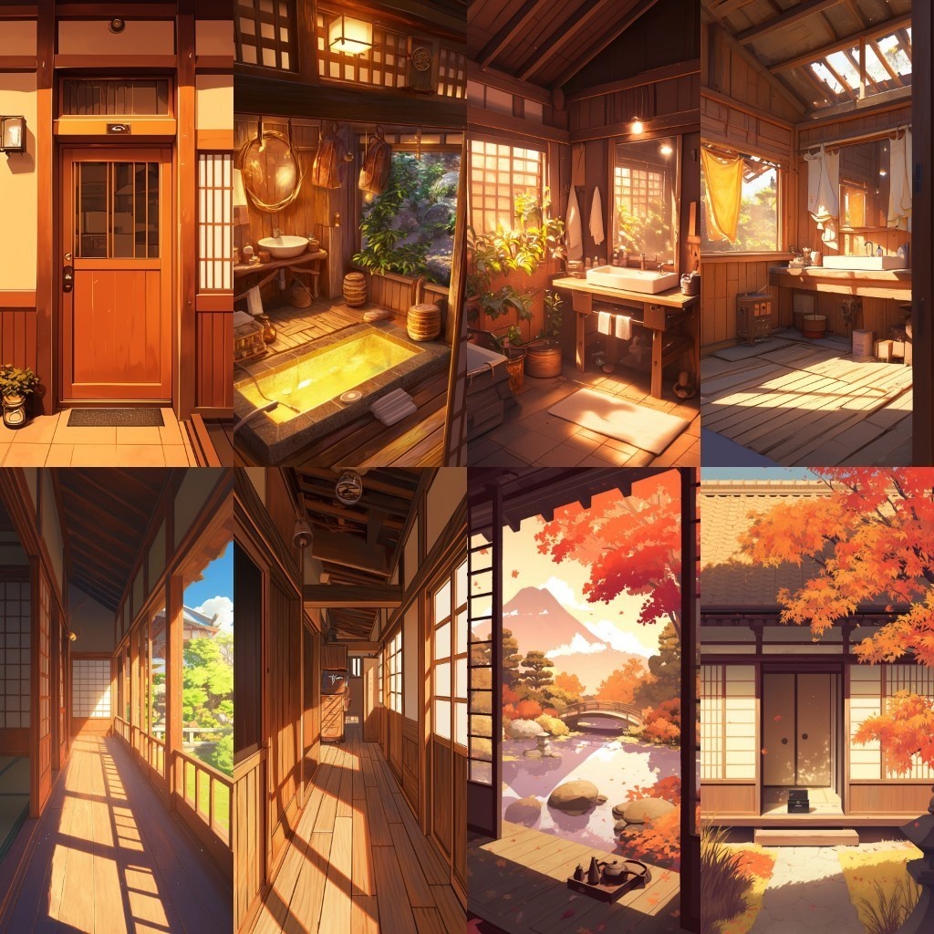 【背景素材】縦型背景集(都会,壁,森,神社,和風)