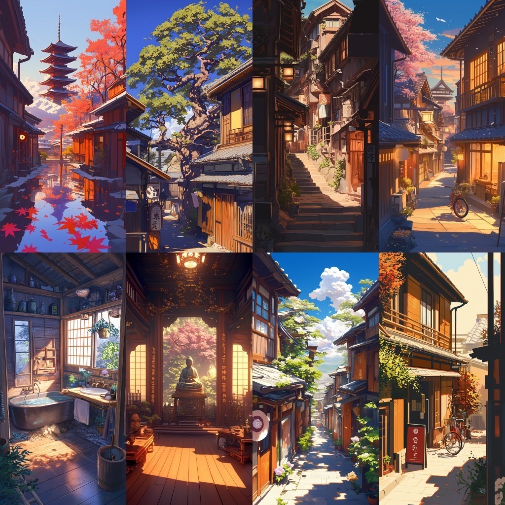 【背景素材】縦型背景集(都会,壁,森,神社,和風)