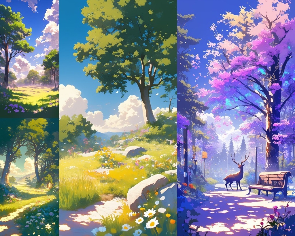 【背景素材】縦型背景集(都会,壁,森,神社,和風)