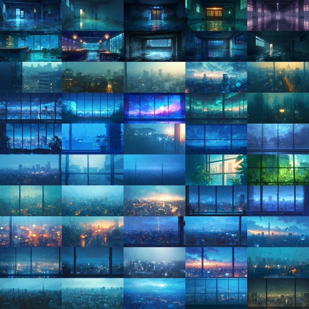 【背景素材】雨のある景色500枚