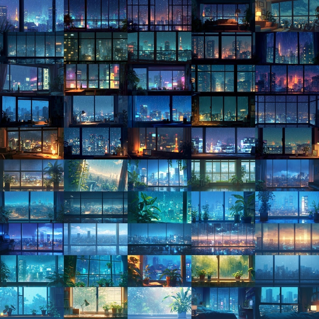 【背景素材】雨のある景色500枚