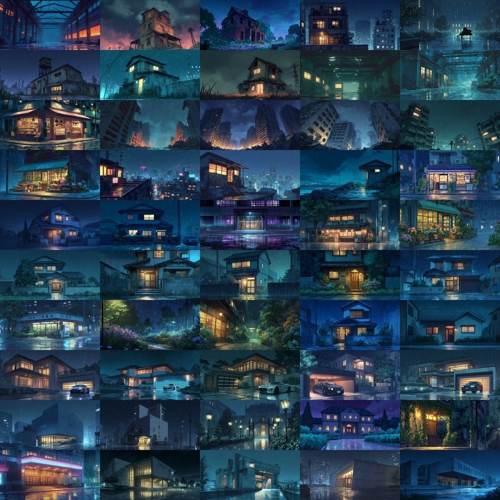 【背景素材】雨のある景色500枚