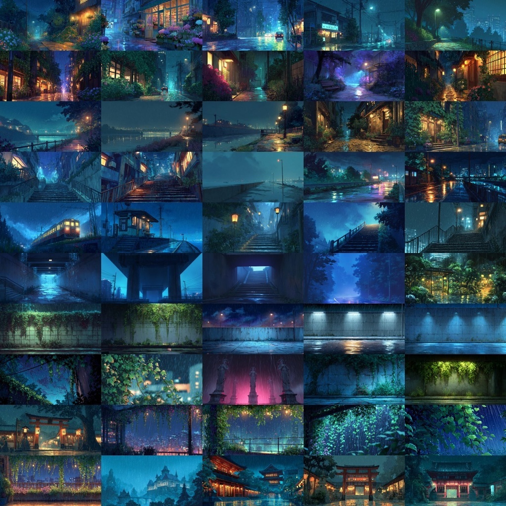 【背景素材】雨のある景色500枚