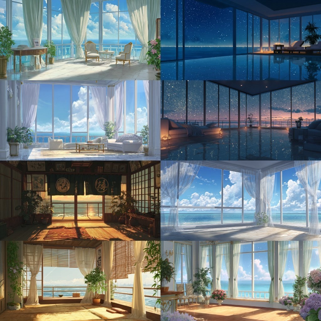 【背景素材】部屋400枚(Vol.1 春夏秋冬,ゲーミング,ホラー系部屋)