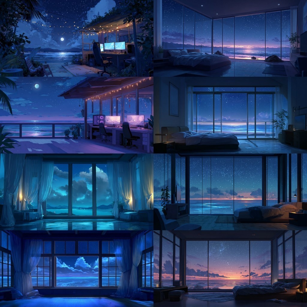 【背景素材】部屋400枚(Vol.1 春夏秋冬,ゲーミング,ホラー系部屋)