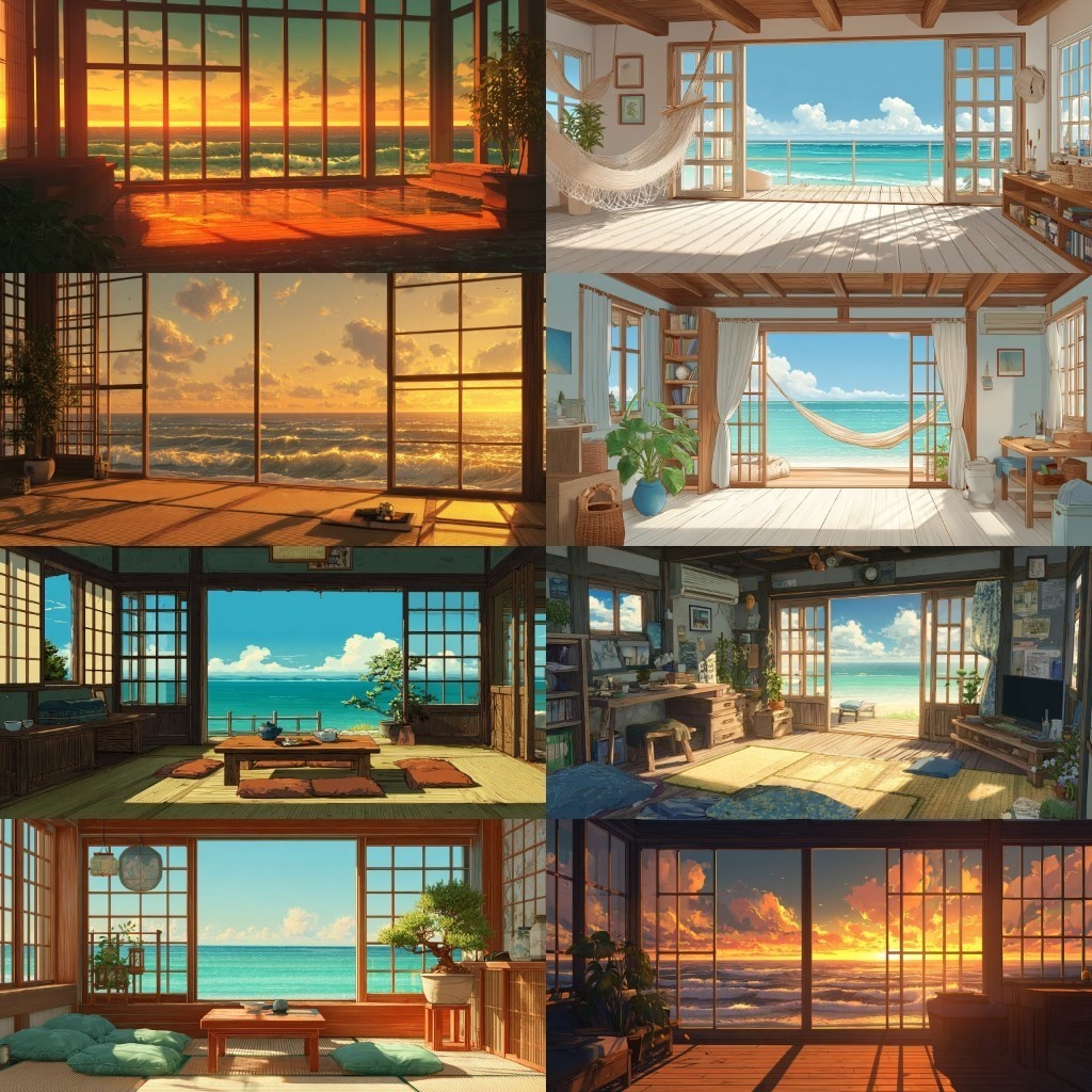 【背景素材】部屋400枚(Vol.1 春夏秋冬,ゲーミング,ホラー系部屋)