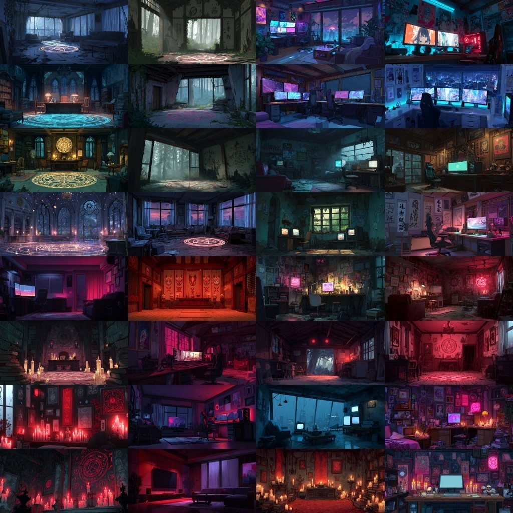 【背景素材】部屋400枚(Vol.1 春夏秋冬,ゲーミング,ホラー系部屋)