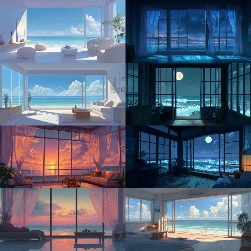 【背景素材】部屋400枚(Vol.1 春夏秋冬,ゲーミング,ホラー系部屋)