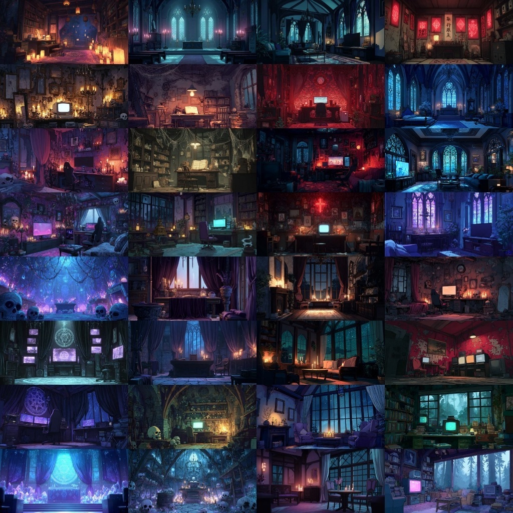 【背景素材】部屋400枚(Vol.1 春夏秋冬,ゲーミング,ホラー系部屋)