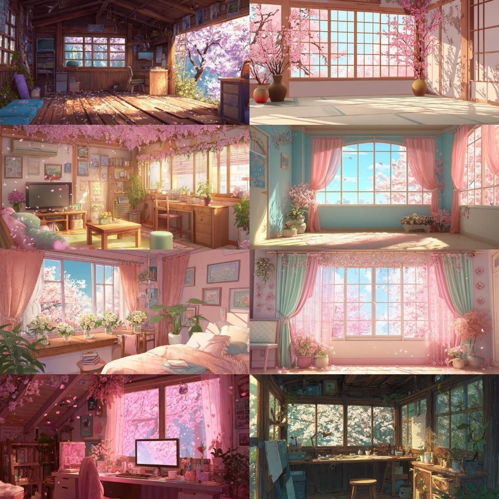 【背景素材】部屋400枚(Vol.1 春夏秋冬,ゲーミング,ホラー系部屋)