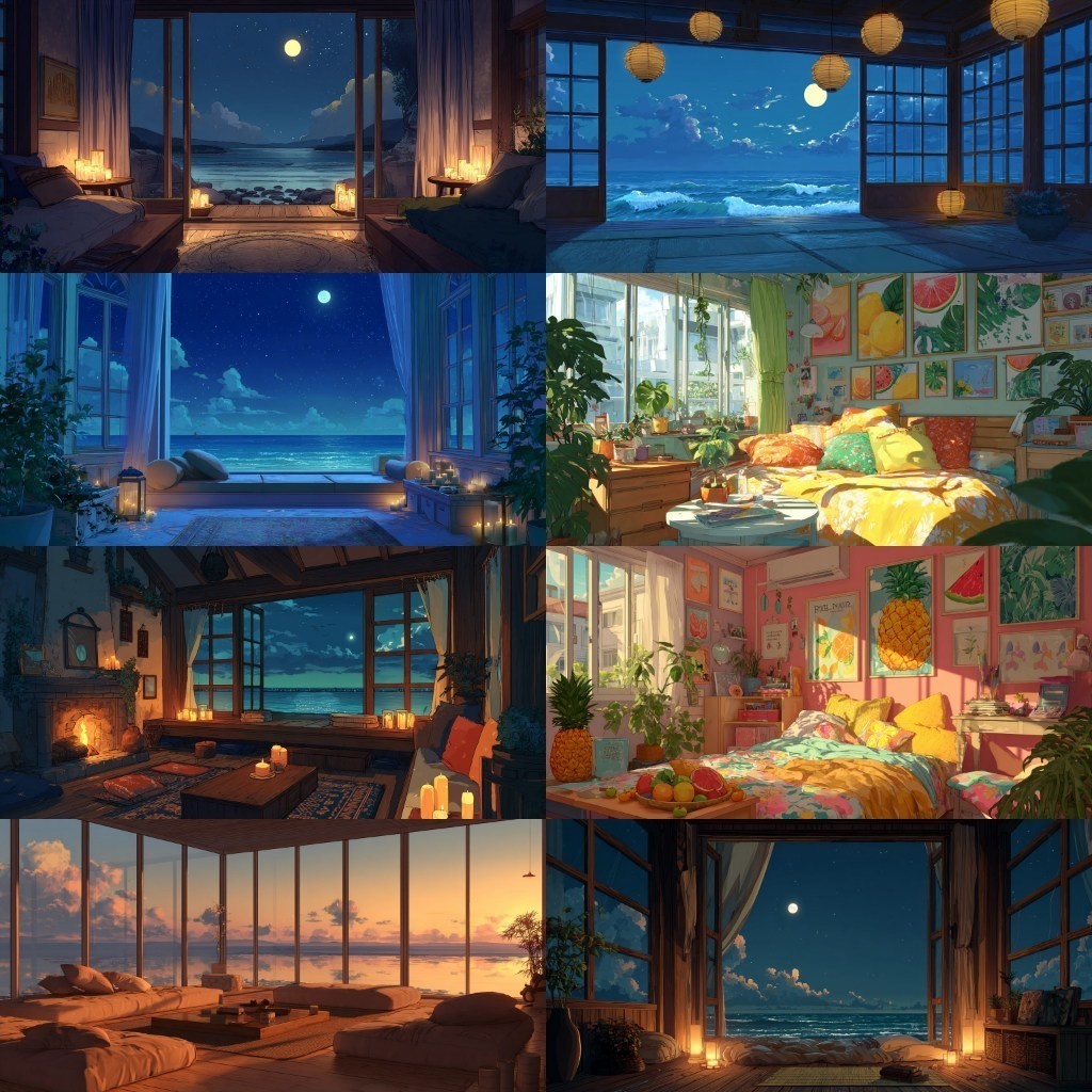 【背景素材】部屋400枚(Vol.1 春夏秋冬,ゲーミング,ホラー系部屋)