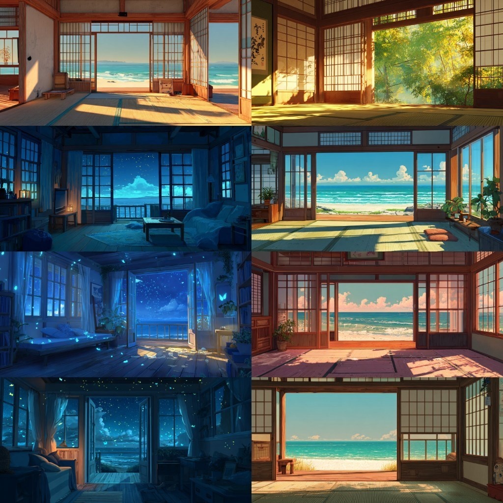 【背景素材】部屋400枚(Vol.1 春夏秋冬,ゲーミング,ホラー系部屋)