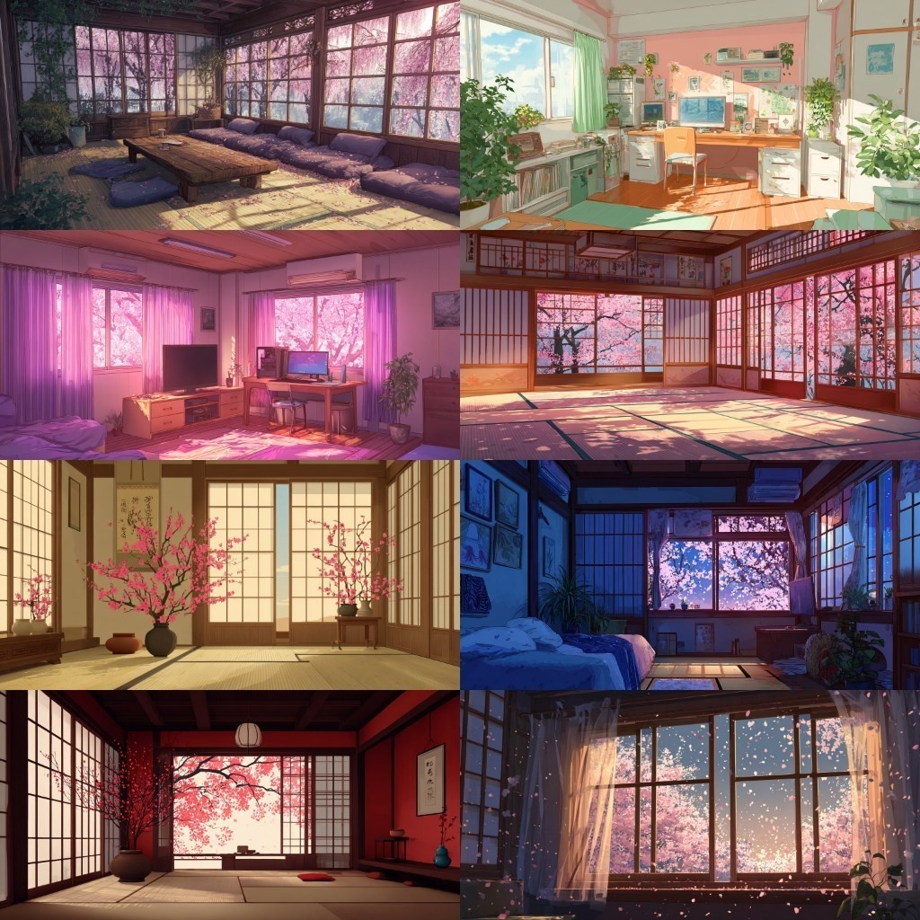 【背景素材】部屋400枚(Vol.1 春夏秋冬,ゲーミング,ホラー系部屋)