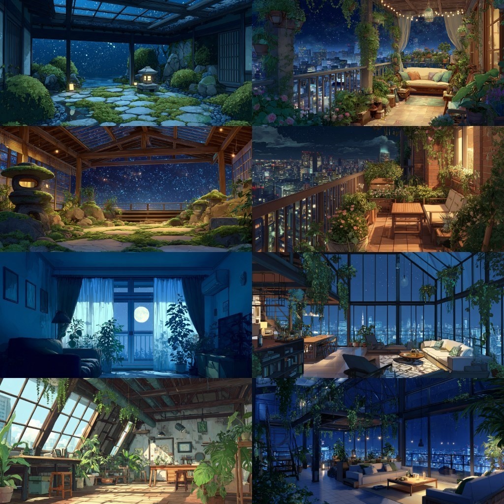 【背景素材】部屋400枚(Vol.2 植物,水槽,高層階系部屋)