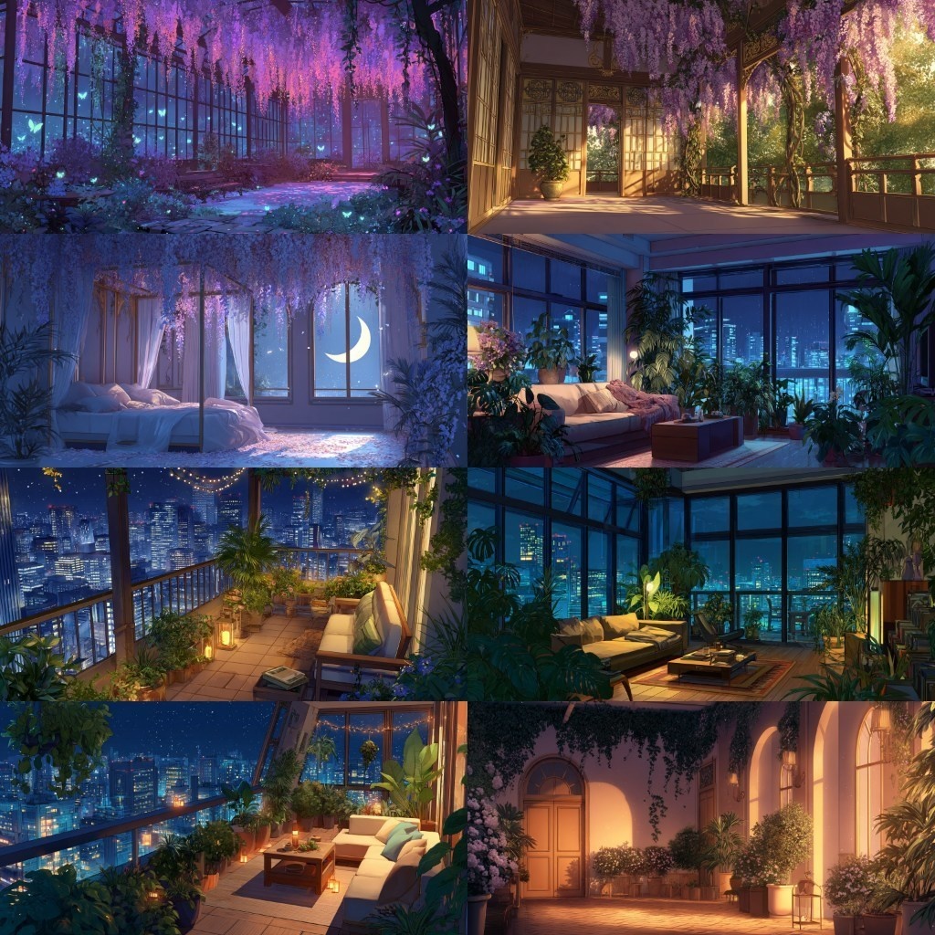 【背景素材】部屋400枚(Vol.2 植物,水槽,高層階系部屋)