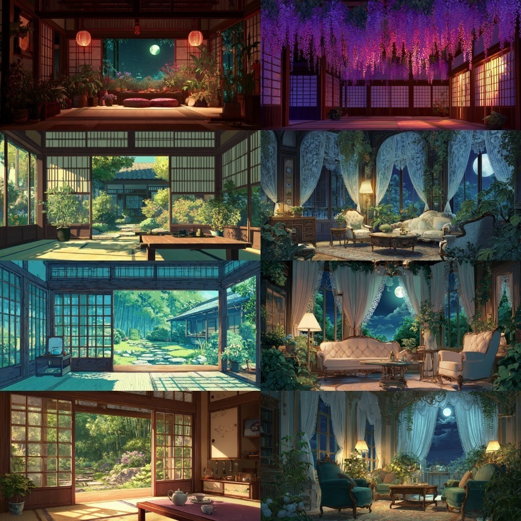 【背景素材】部屋400枚(Vol.2 植物,水槽,高層階系部屋)