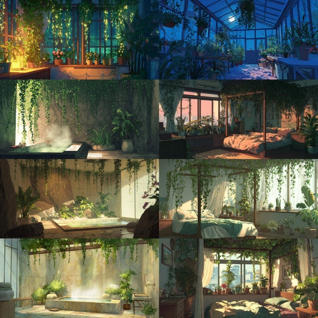 【背景素材】部屋400枚(Vol.2 植物,水槽,高層階系部屋)