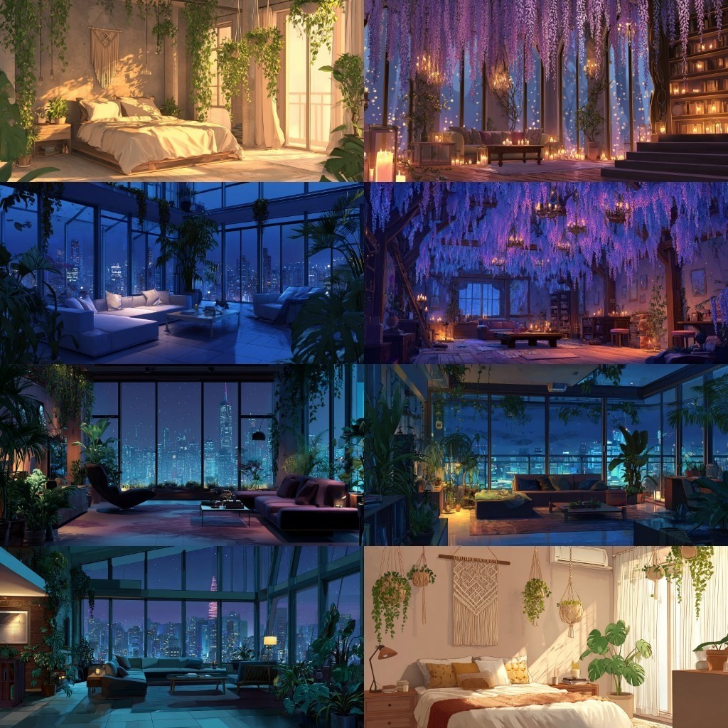 【背景素材】部屋400枚(Vol.2 植物,水槽,高層階系部屋)