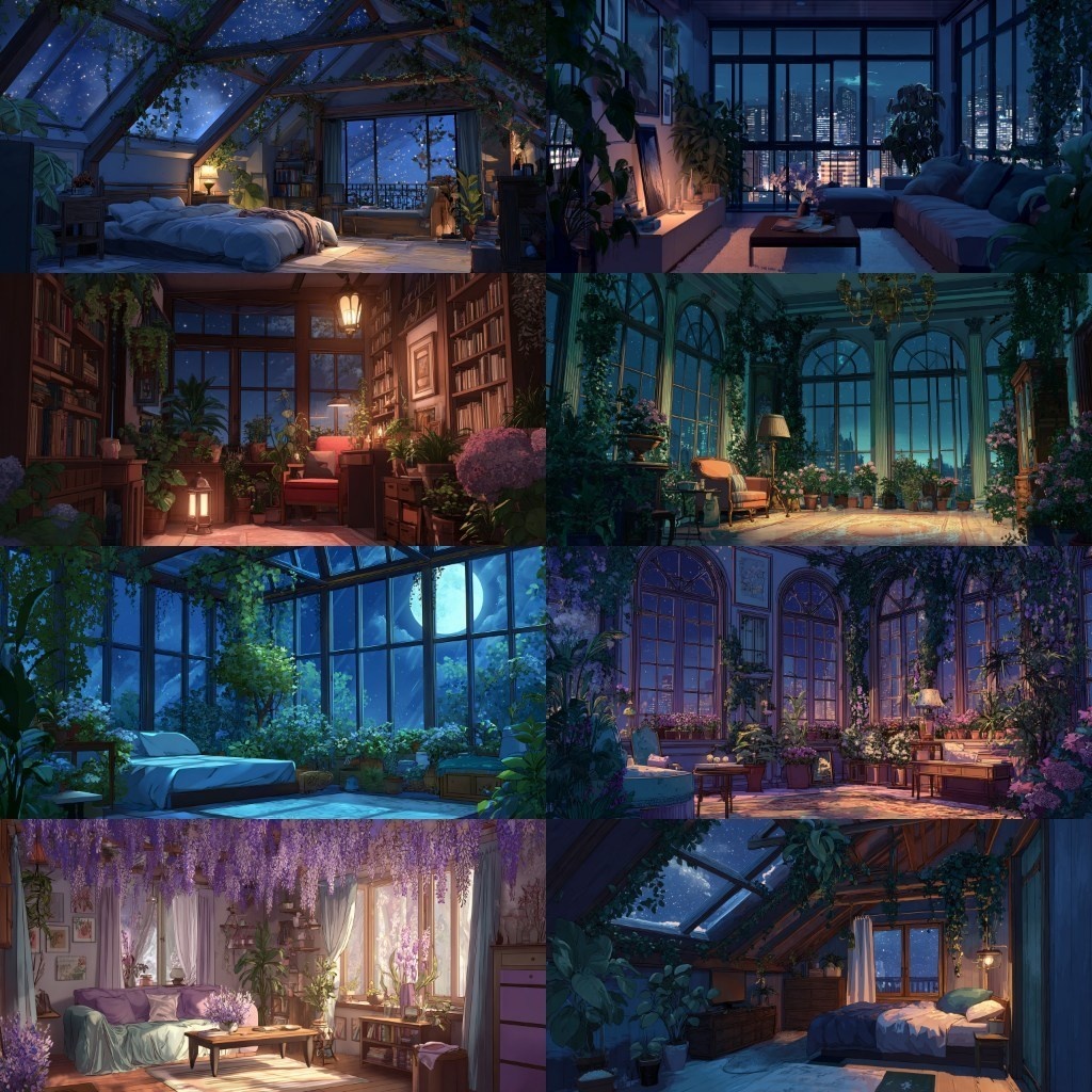 【背景素材】部屋400枚(Vol.2 植物,水槽,高層階系部屋)