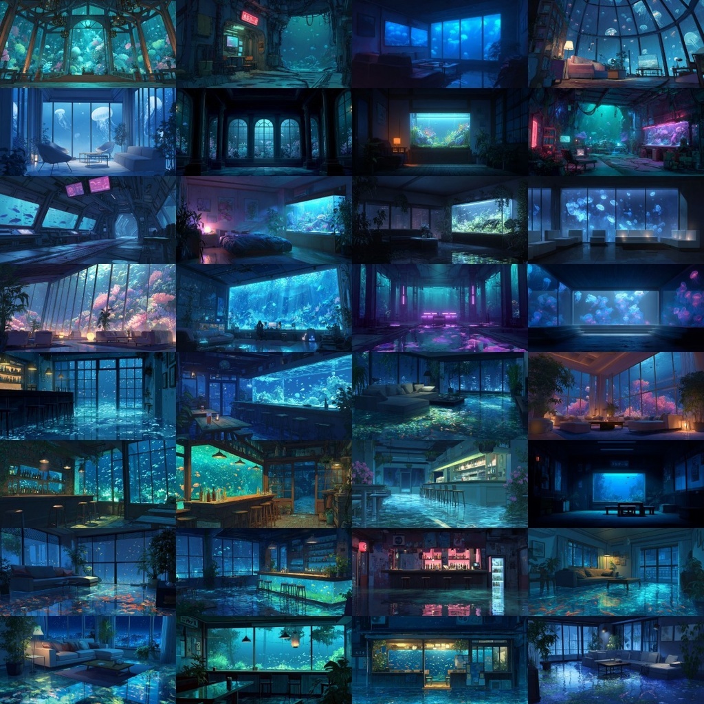 【背景素材】部屋400枚(Vol.2 植物,水槽,高層階系部屋)