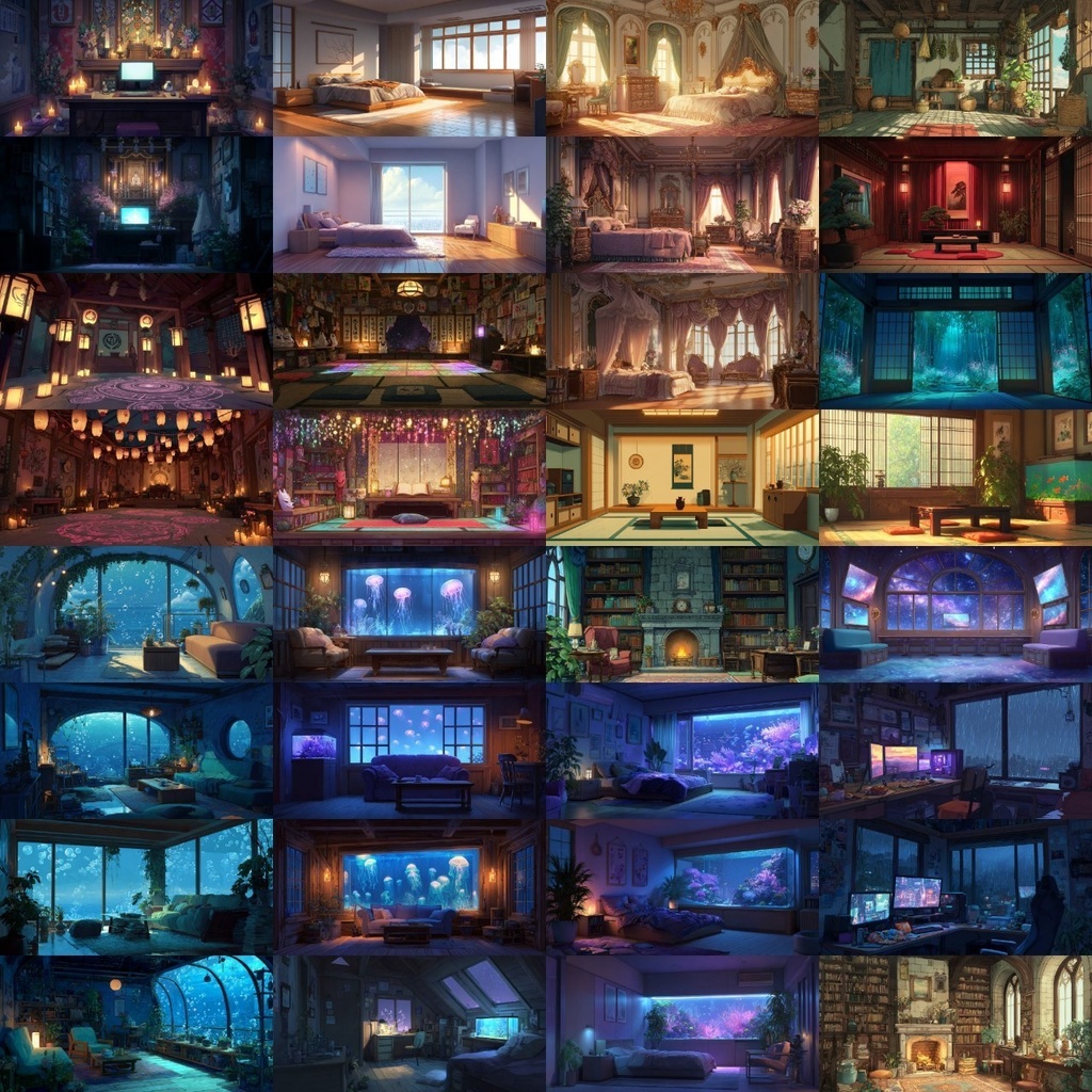 【背景素材】部屋400枚(Vol.2 植物,水槽,高層階系部屋)