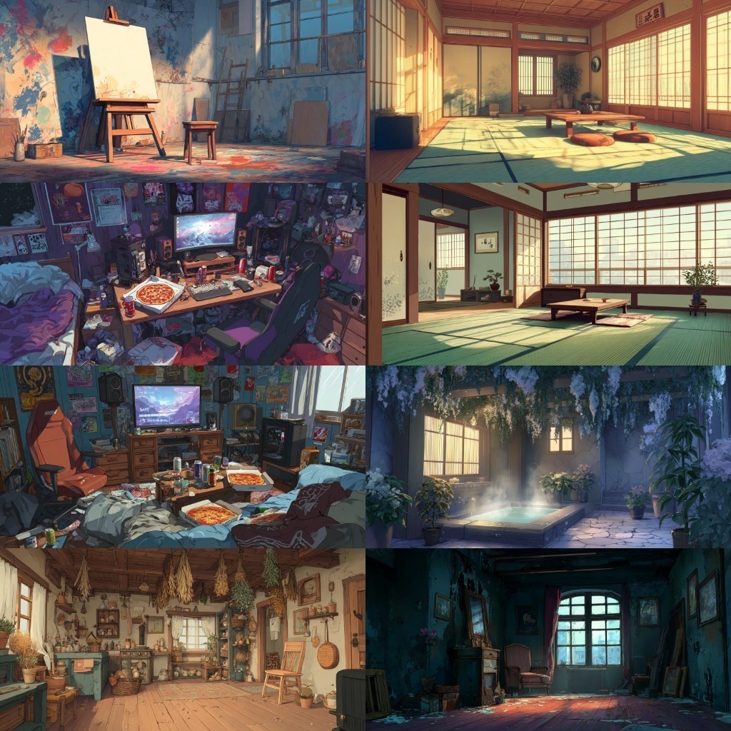 【背景素材】部屋400枚(Vol.2 植物,水槽,高層階系部屋)