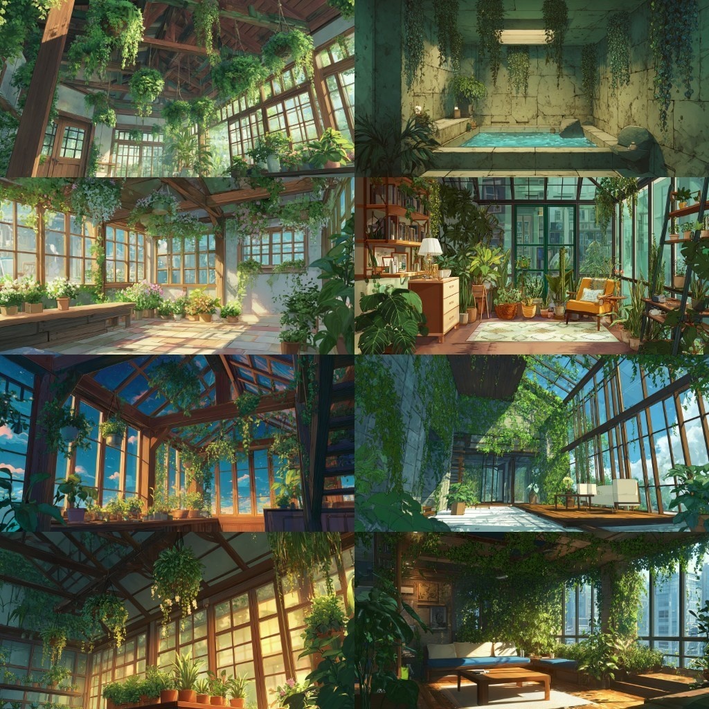 【背景素材】部屋400枚(Vol.2 植物,水槽,高層階系部屋)