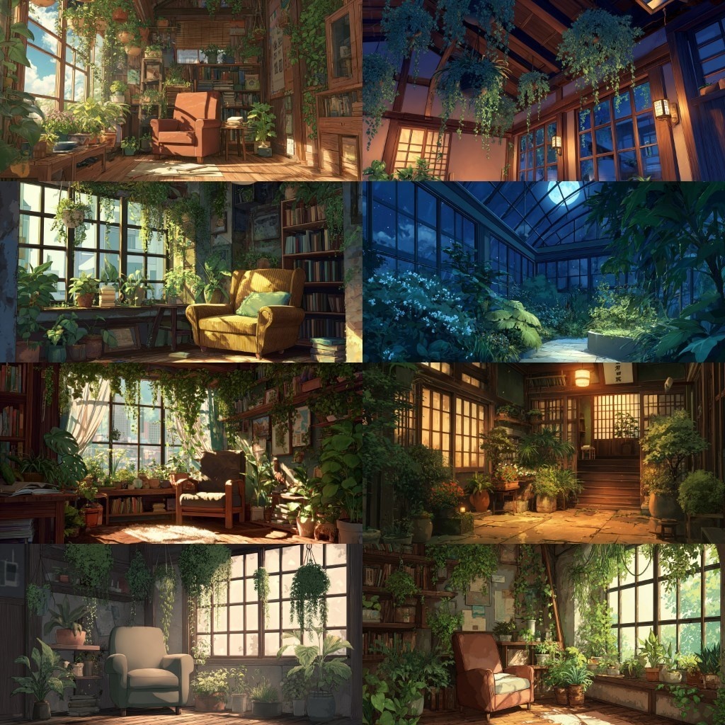 【背景素材】部屋400枚(Vol.2 植物,水槽,高層階系部屋)