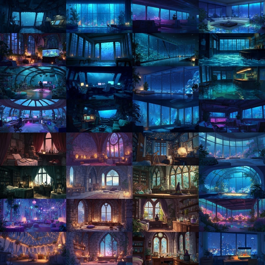 【背景素材】部屋400枚(Vol.2 植物,水槽,高層階系部屋)