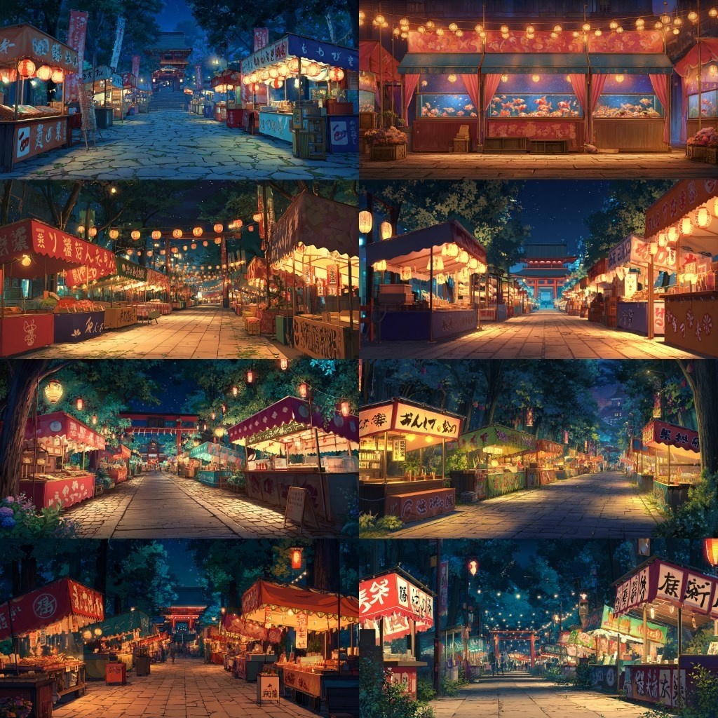 【背景素材】祭り240枚(春・夏・秋祭り,花火大会,屋台)