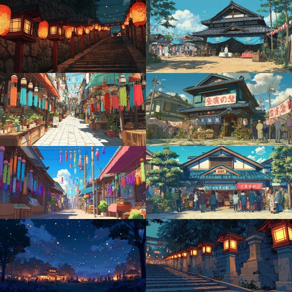 【背景素材】祭り240枚(春・夏・秋祭り,花火大会,屋台)