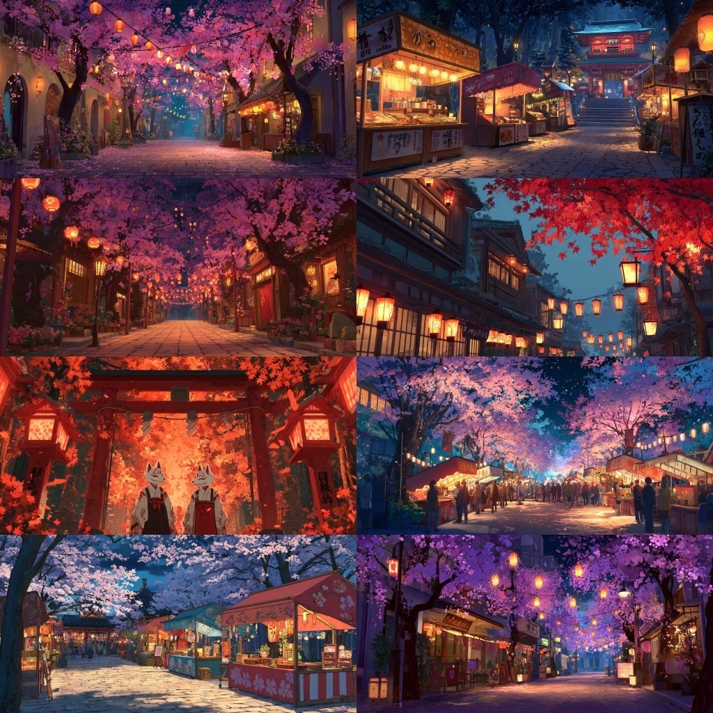 【背景素材】祭り240枚(春・夏・秋祭り,花火大会,屋台)