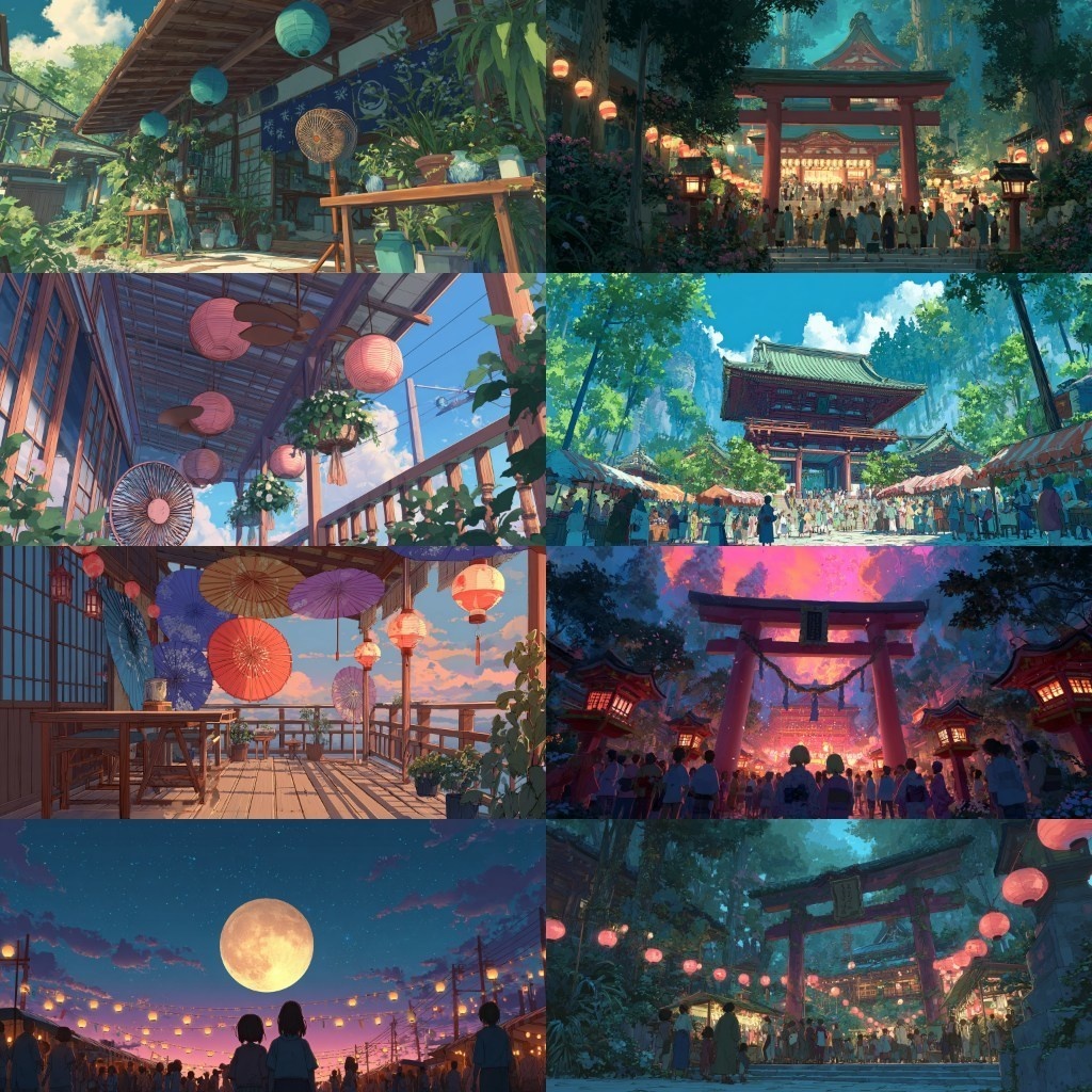 【背景素材】祭り240枚(春・夏・秋祭り,花火大会,屋台)