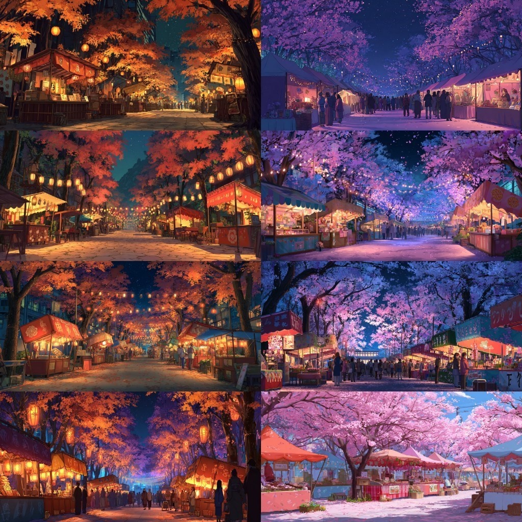 【背景素材】祭り240枚(春・夏・秋祭り,花火大会,屋台)