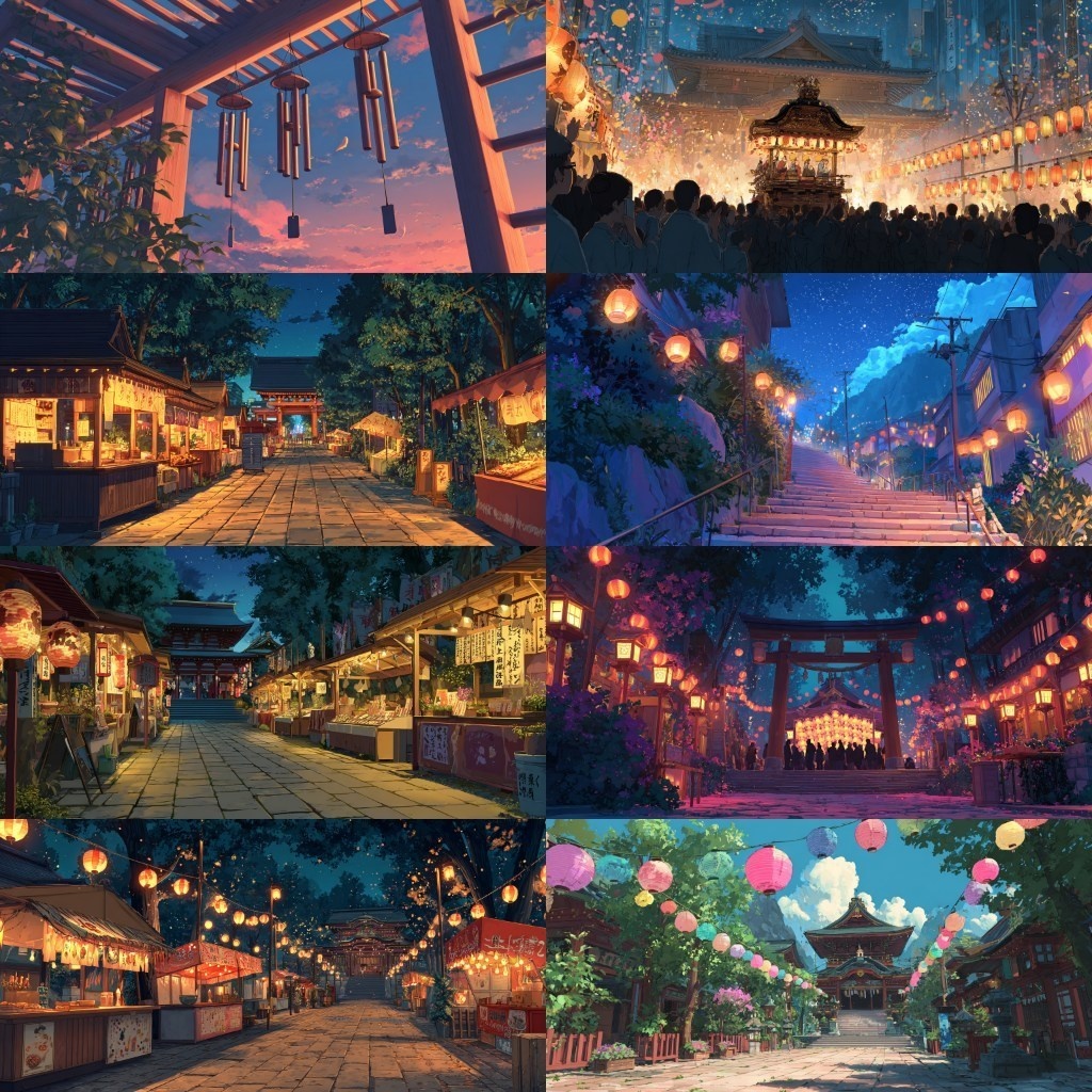 【背景素材】祭り240枚(春・夏・秋祭り,花火大会,屋台)