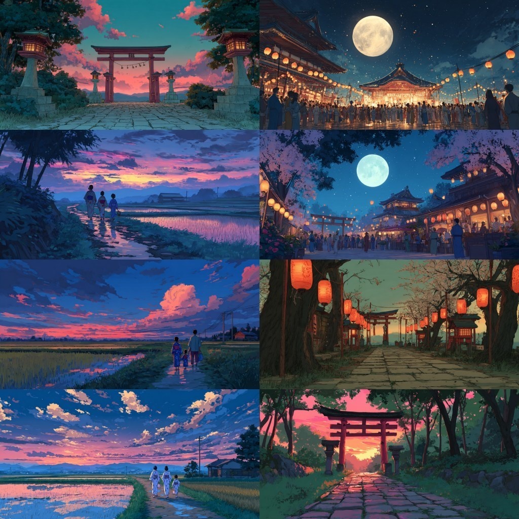 【背景素材】祭り240枚(春・夏・秋祭り,花火大会,屋台)