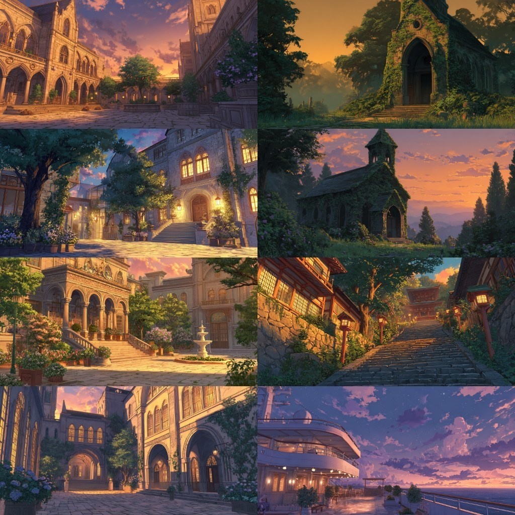 【背景素材】夕方の風景420枚(ノスタルジック,街なか,室内,夕景色)